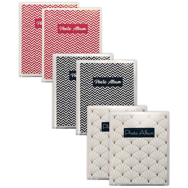 Better Office Products 48 Photo Mini Photo Album, 4in. x 6in. Clear View Cover W/Removable Inserts, Holds 48 Photos, 6PK 32103 - main